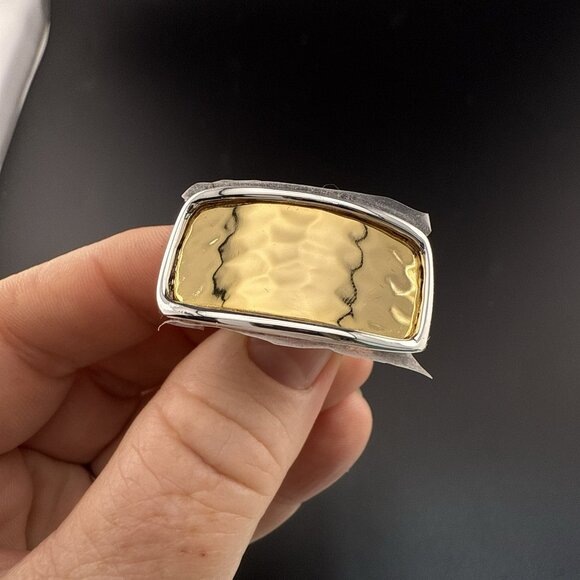 RLM Ring Robert Lee Morris Rectangle Modernist Bronze Bold Pinky Ring size 5 QVC - Picture 6 of 11